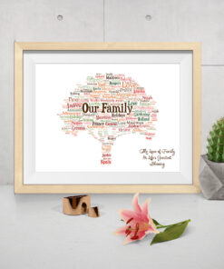 Family Tree Design Personalised Word Art Print