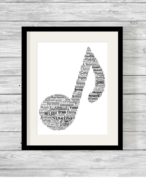 Personalised Bespoke Music Word Art Print