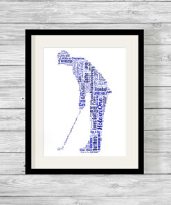 Personalised Bespoke Golfer Word Art Print