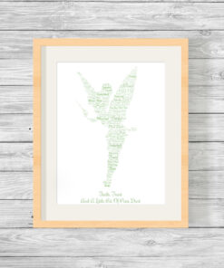 Personalised Bespoke Tinkerbell Word Art Picture