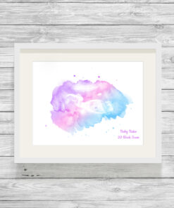 Personalised Baby Scan Watercolour Print