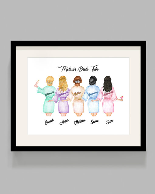 Personalised Bride Tribe Hen Party Print