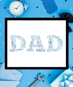 Bespoke Personalised Dad Word Art Print