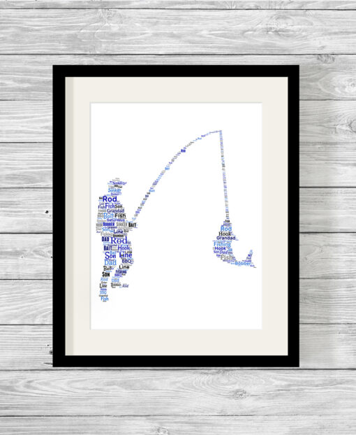 Personalised Fisherman Word Art Print