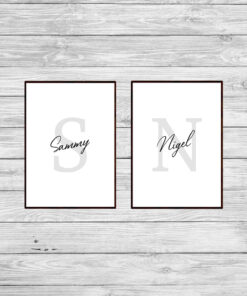 Personalised Set of Monogram His & Hers Poster Prints