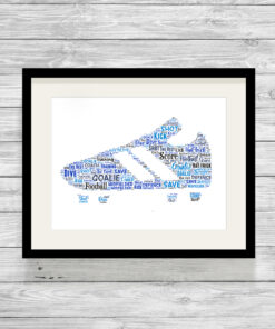 Football Boot Personalised Word Art Print