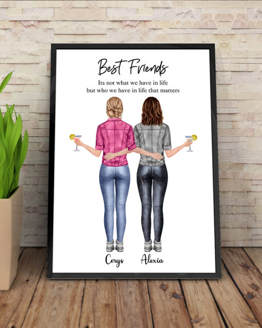 Personalised Friends Word Art Picture Print