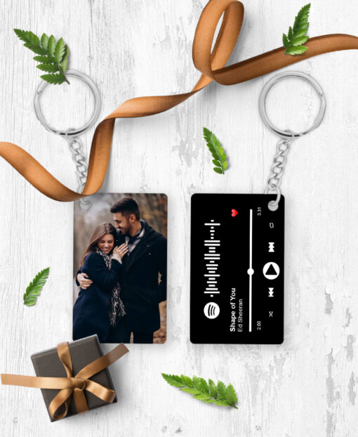 Personalised Spotify Music Photo Keyring