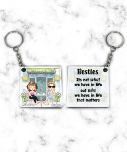 Personalised Besties Friends Character Keyring