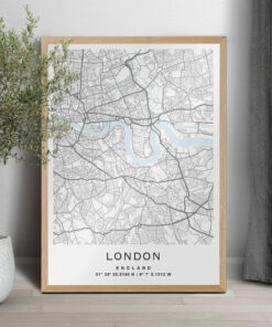Country City Map Poster Print Frame or Instant Digital Download