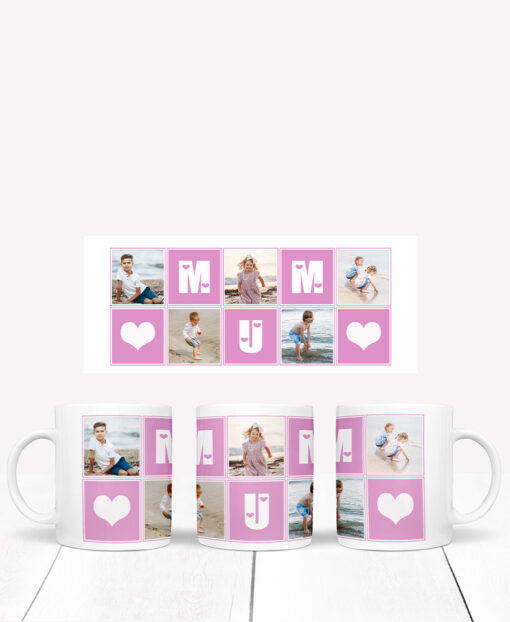 Mum Personalised Photo Collage Mug