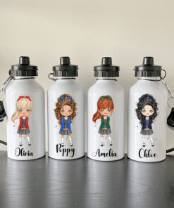 Personalised Kids Water Bottle – 500ml Back to School Girl